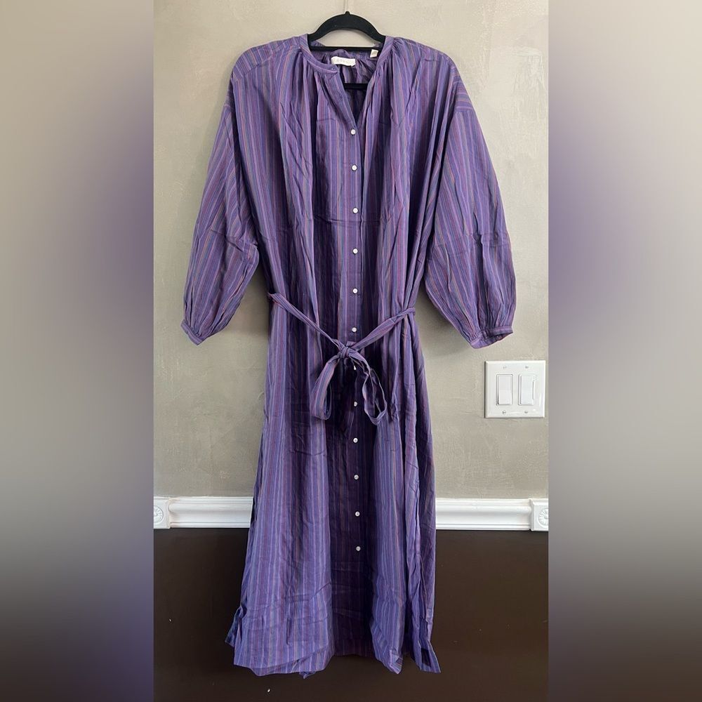 Doen Joan Dress Purple Isla Stripe - Picture 2 of 10